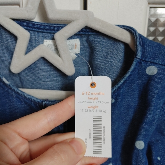 2/$35 - Gymboree Baby Denim Dress with Polka Dots - Picture 2 of 8